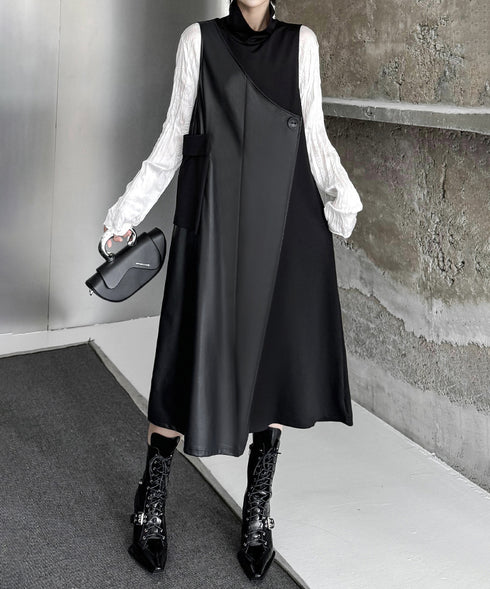 Black Mesh Layered Skirt